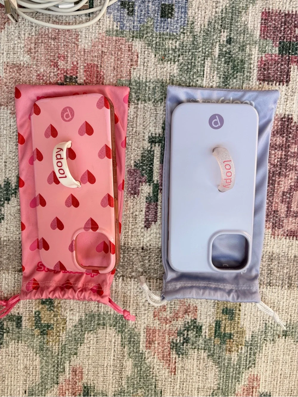 Loopy Cases iPhone14, Grip Case Bundle - Lavender, Pink Heart, Olive Green